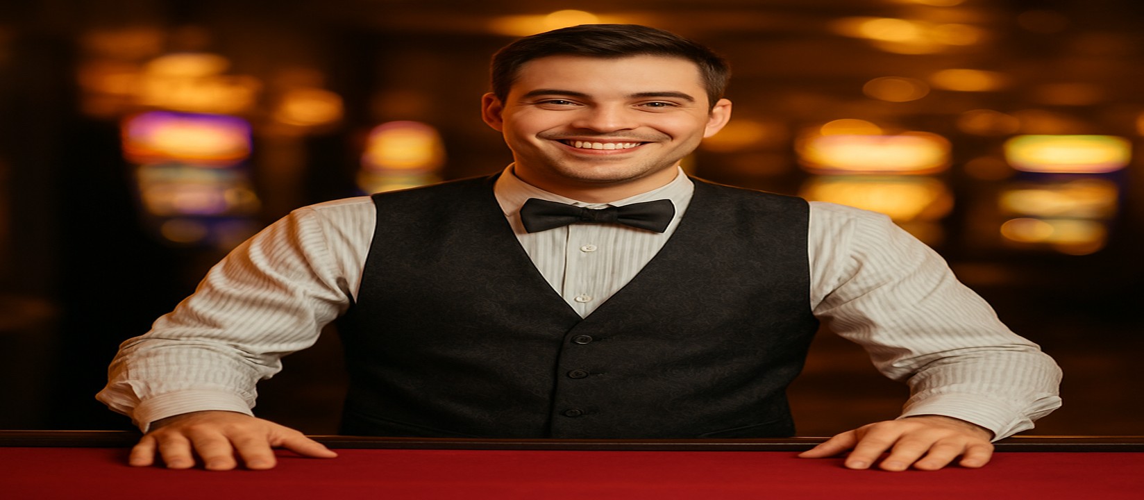 An okww gaming platform scene featuring a friendly host guiding a live game session