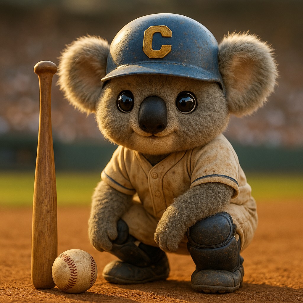 A stadium scene features a character in a uniform holding a cricket bat on the okww platform.